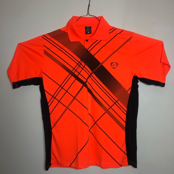 Sport-Dri Regular Fit Men’s Black & Orange Short Sleeve Activewear Athletic Top - Picture 3 of 6